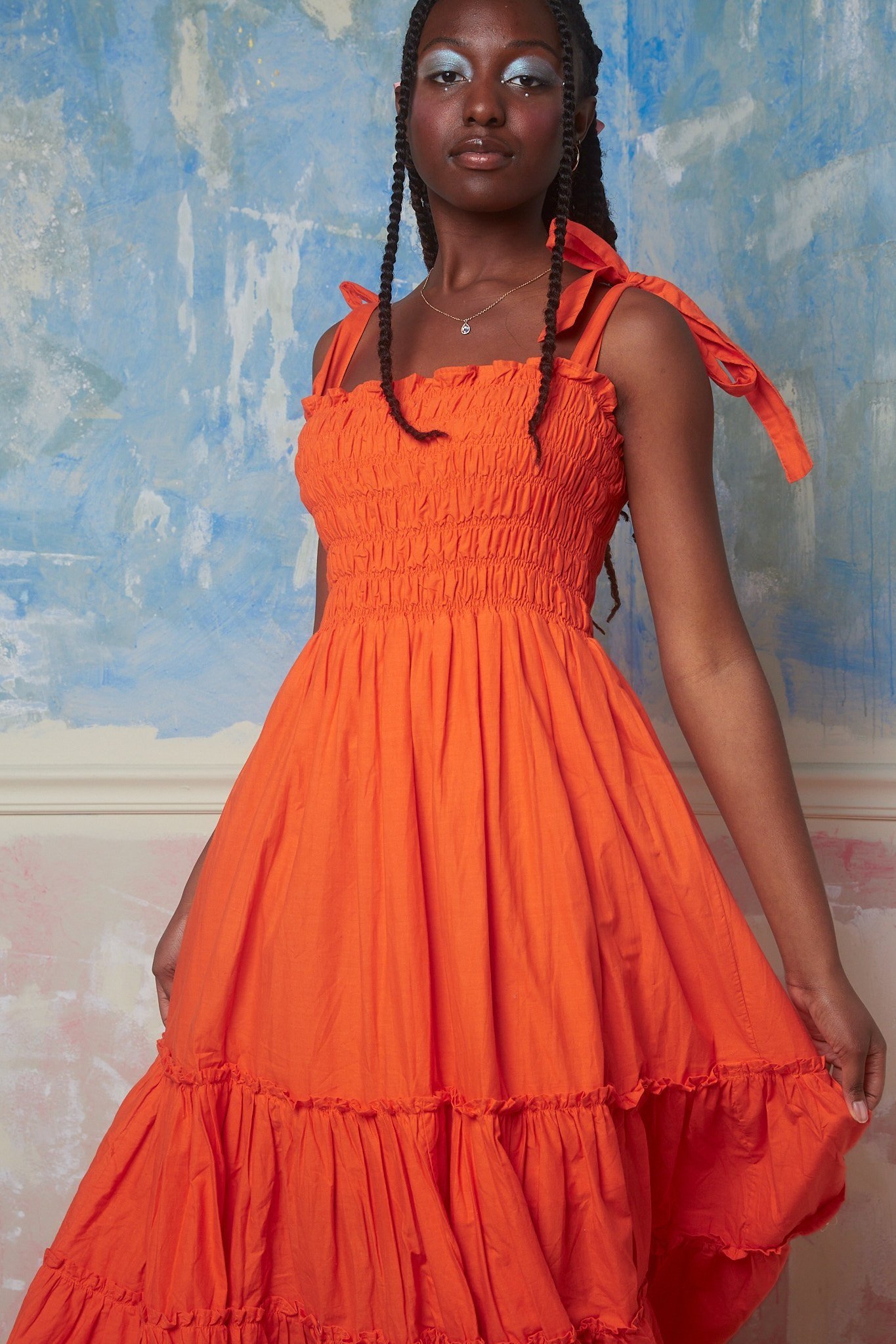 Clementine Maxi Dress- Tang Poppy — Dynasty George